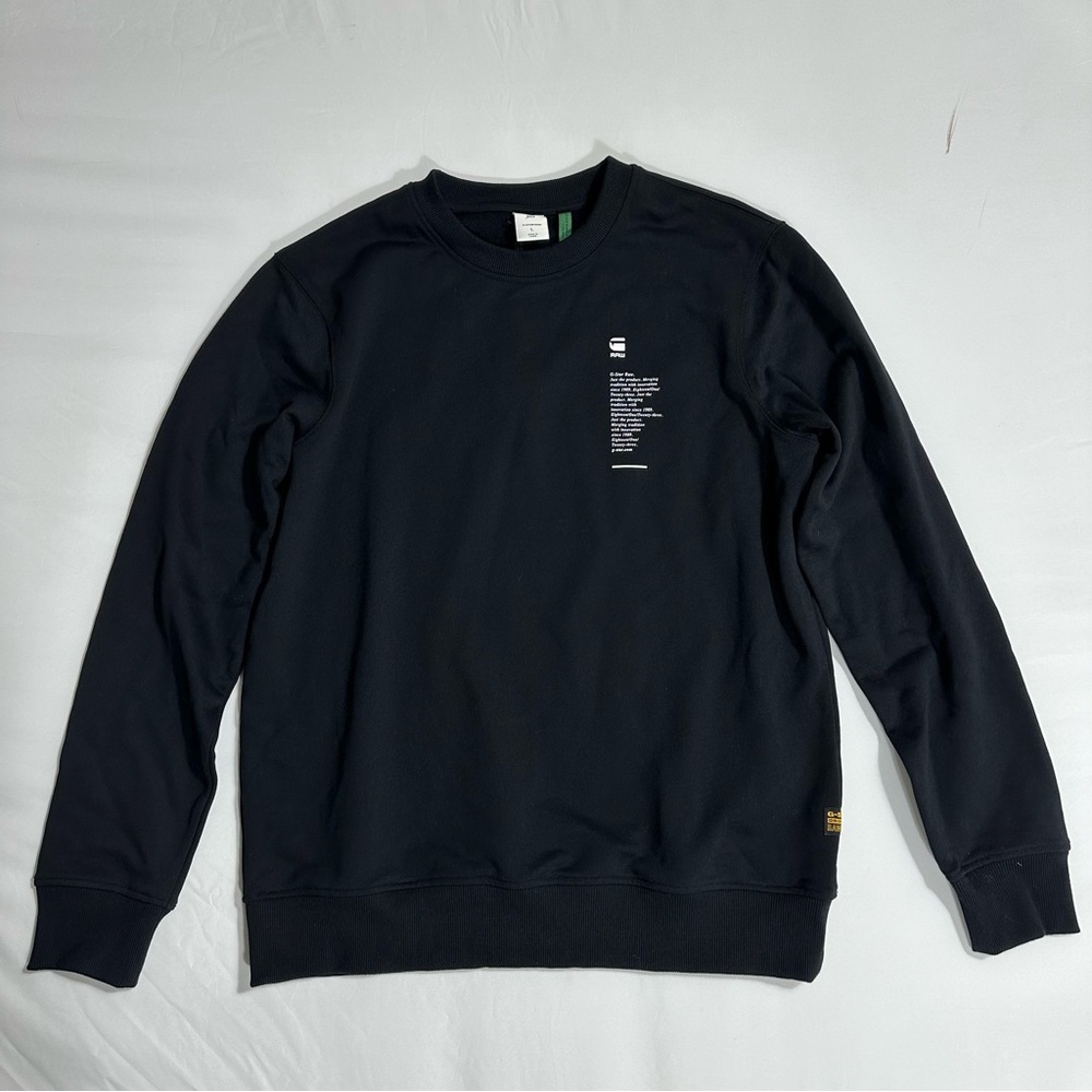 NWT G-Star Raw Mens The Raw Definition Black Cotton knit Sweater Size Large - Picture 3 of 14